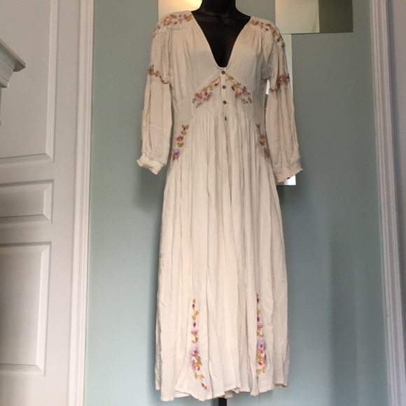 Free People Dresses & Skirts - NWT FREE PEOPLE  DAY GLOW EMBROIDERED DRESS